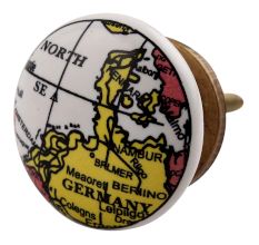 Germany Map Ceramic Drawer Knob